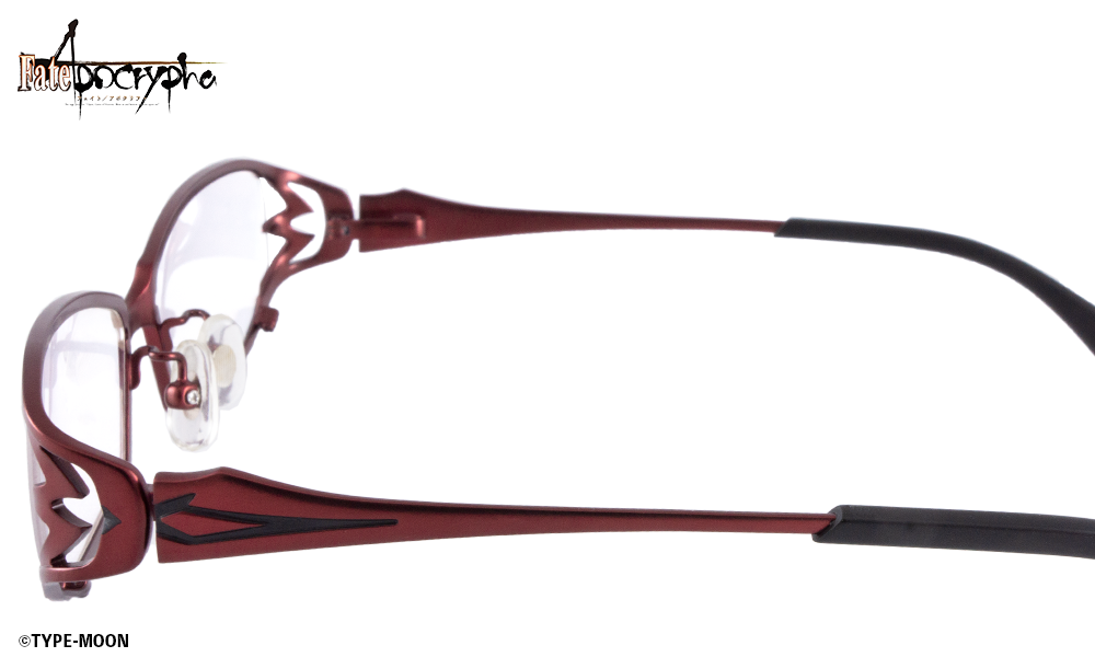 希少！ほぼ新品 Fate コラボ眼鏡 赤のセイバー モデル チタン製 赤のセイバー(モードレッド) モデル / 執事眼鏡eyemirror ONLINE